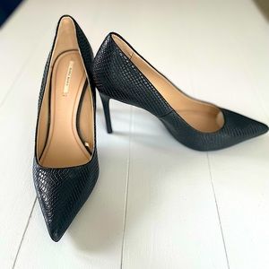 Zara Basic Collection leather stiletto heels